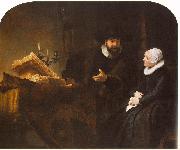 The Mennonite Minister Cornelis Claesz. Anslo in Conversation with his Wife, Aaltje D REMBRANDT Harmenszoon van Rijn